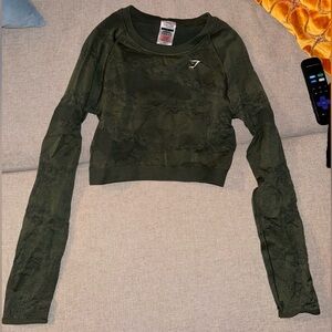 Gymshark Army Green Workout Top